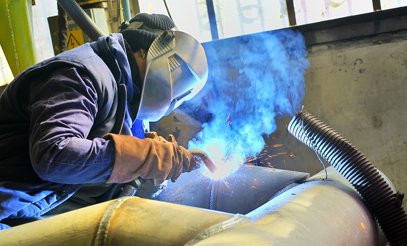 Welding of heavy equipment